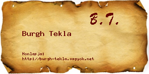 Burgh Tekla névjegykártya